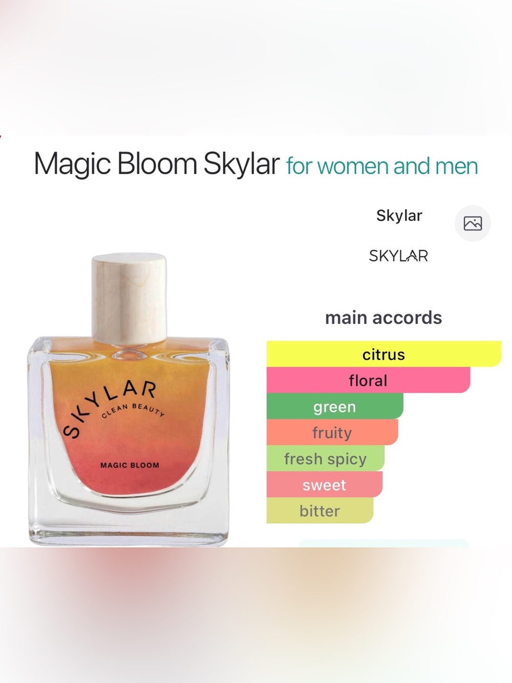 Skylar Magic Bloom Scentbird decant 0.27 ounces (approx 7.5 ml)